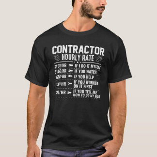 Kontraktorns timtaxering för vanliga arbetsdagsskä t shirt
