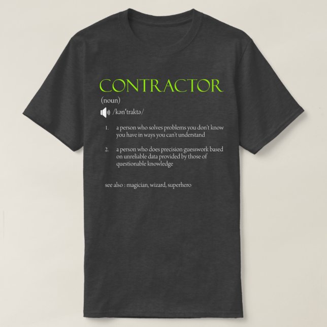 Kontraktsdefinition T Shirt (Design framsida)