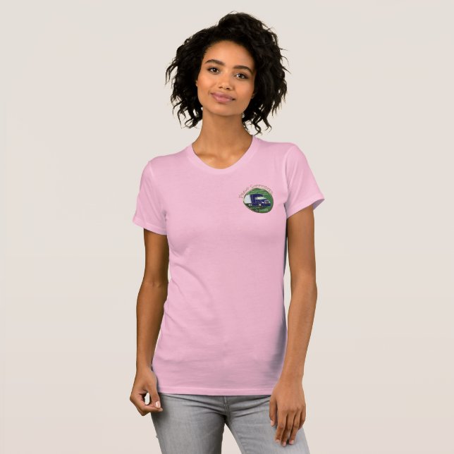 Kontraktsgruppens konsultkoncernens rosa i fickan t shirt (Hel framsida)