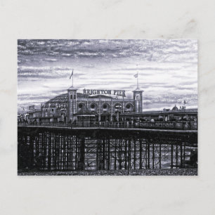 Kontrast Brighton Pier Vykort
