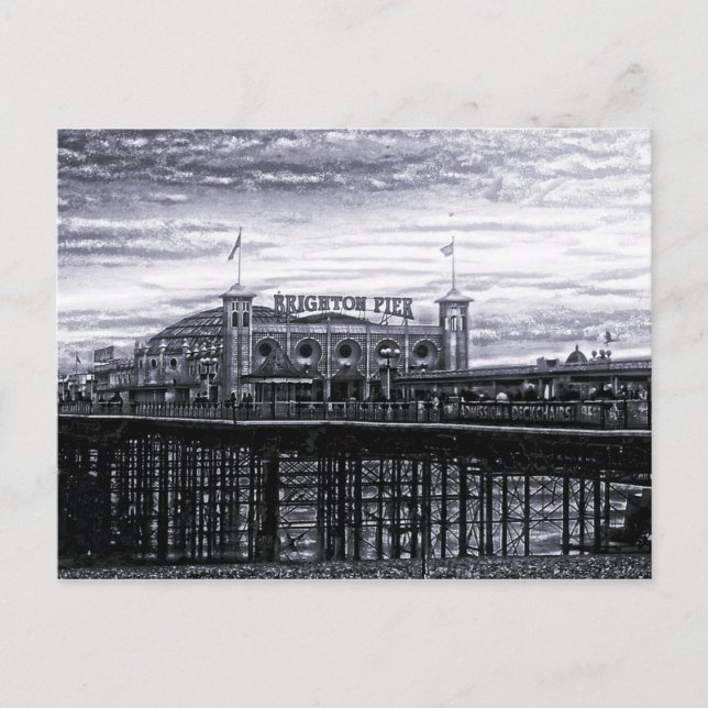 Kontrast Brighton Pier Vykort (Framsida)