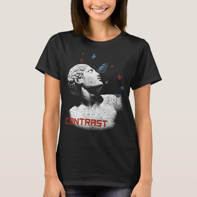 Kontrast - Brutalist Streetwear Design T Shirt (Framsida)