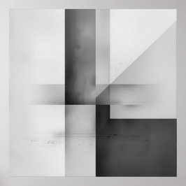 Kontrastbalans - Minimalistiskt Grått  Ar Poster
