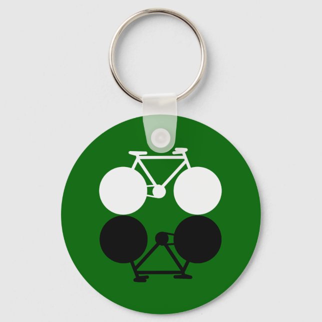 kontrasterande cykelgrafik nyckelring (Framsida)