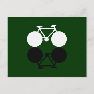 kontrasterande cykelgrafik vykort
