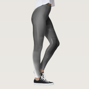 Kontrasterande svarta och vita försvinnande former leggings