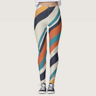 Kontrasterar linjer leggings