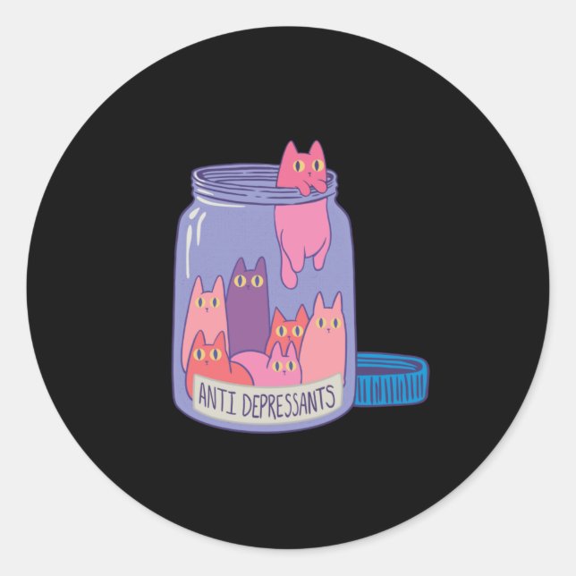 Kontrastmedel Runt Klistermärke (Framsida)