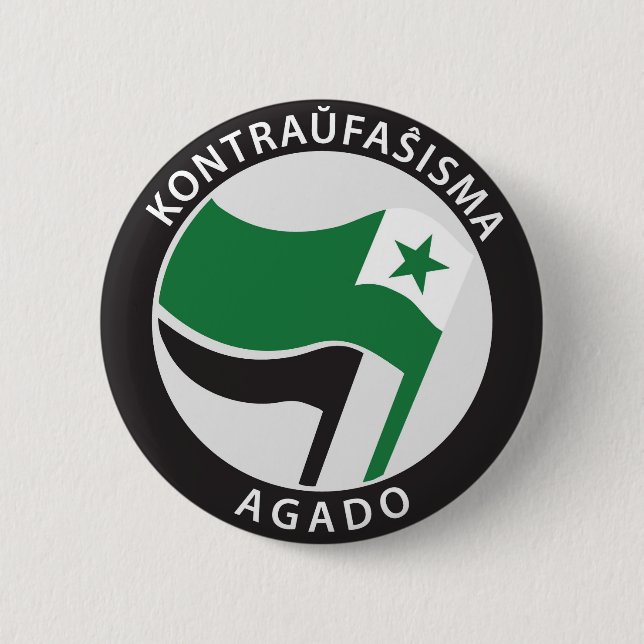 Kontraŭfaŝisma-agado Esperanto Knapp (Framsida)