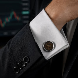 Kontroll är att se möjligheten | Dark Ember Bull Cufflinks