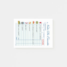 Kontroll av återställningsfunktion för spansk roll post-it block