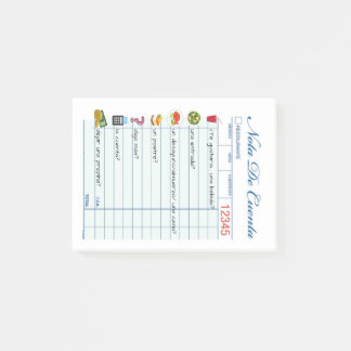 Kontroll av återställningsfunktion för spansk roll post-it block