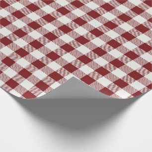 Kontroll av bondgården Rustic Burgundy Buffalo Presentpapper
