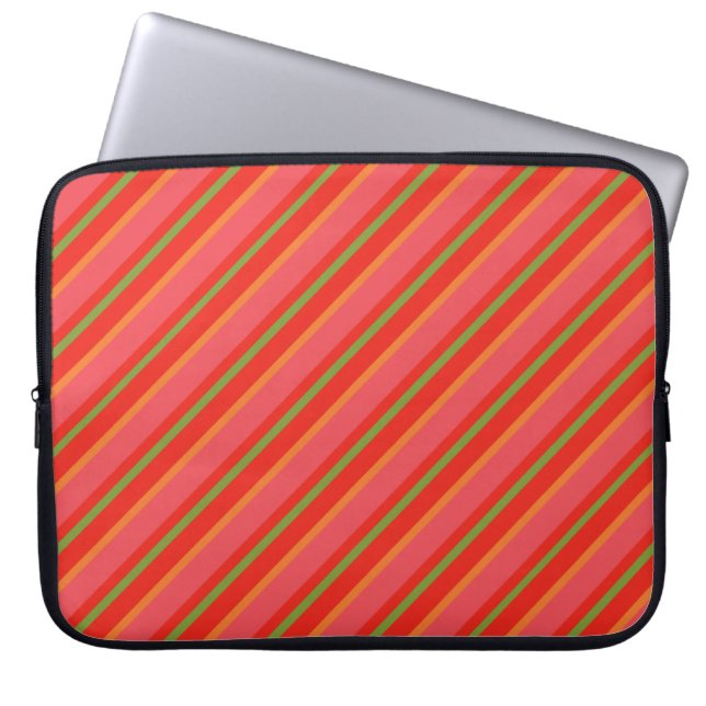Kontroll av Grönten mellan land och stil och Gingh Laptop Sleeve (Framsidan)