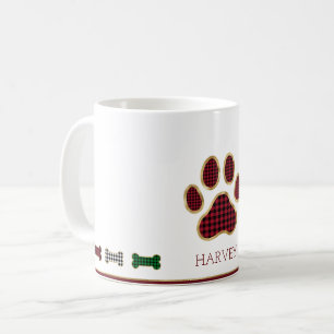 Kontroll av Hund Bone Paw-utskriften Buffalo Play Kaffemugg