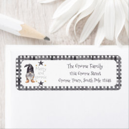 Kontroll av jullägget för kute-vinter-julen returadress etikett
