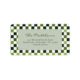 Kontroll av julreturen efter den moderna minimalis adressetikett