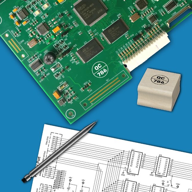 Kontroll av kvalitetskontroll stämpel (Skapare uppladdad)