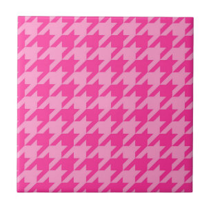 Kontroll av rosa Houndstooth-ingång Kakelplatta
