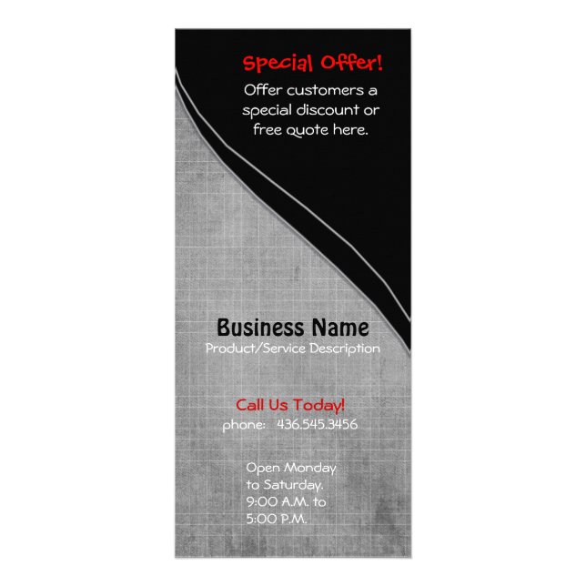 Kontroll av silver reklamkort (Framsidan)