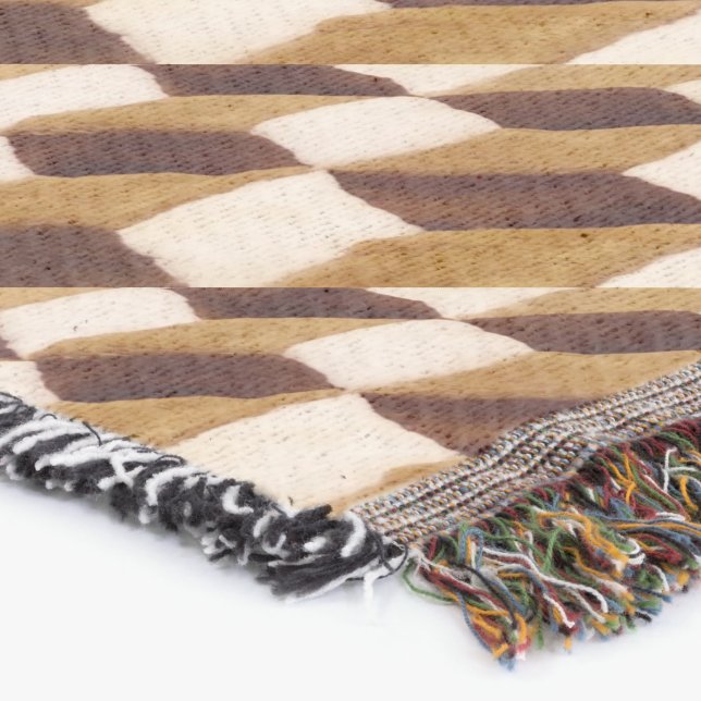 KONTROLL AV SKADER AV BROWN PLAID TARTAN 2 FILT (Hörn)