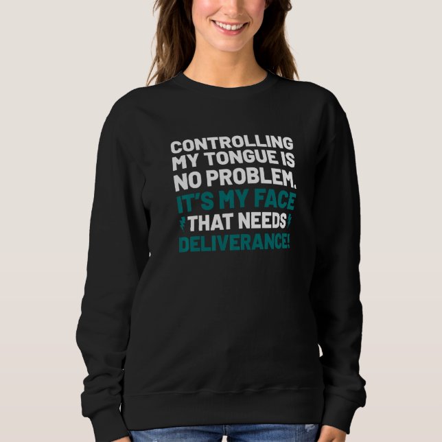 Kontroll av Tunga som inspirerats av Ansikte behöv T Shirt (Framsida)