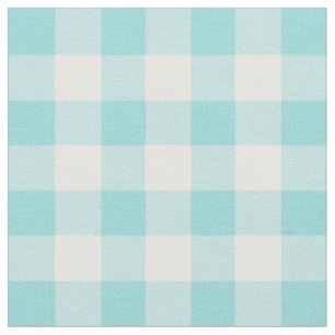 Kontroll för skålsnäckasnäckaAqua & vitGingham Tyg
