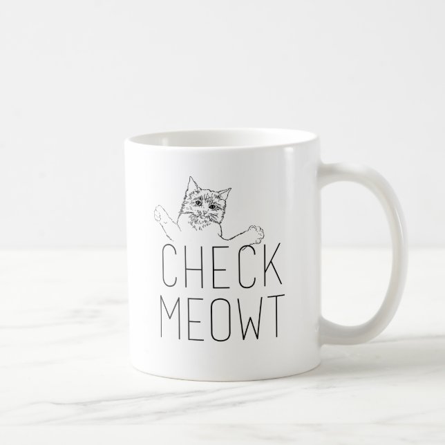 KONTROLL MEOWT - Katthumor Kaffemugg (Höger)