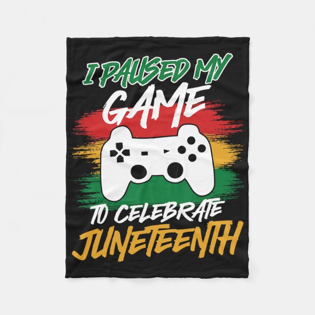 Kontroll Videospel Konsol Pausade Mitt Spel Juni Fleecefilt (Framsidan)