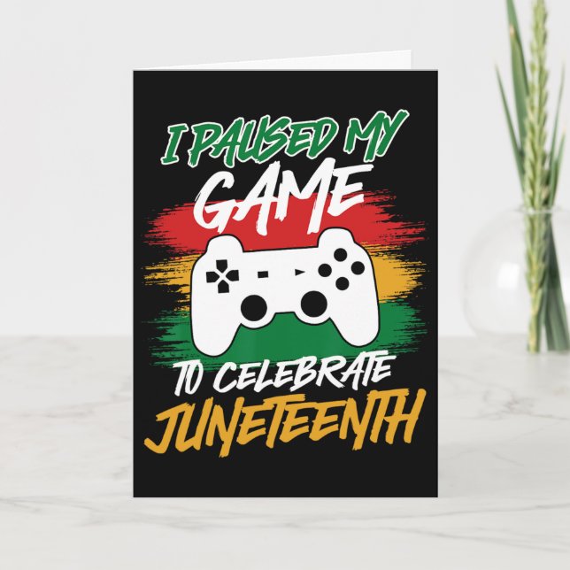 Kontroll Videospel Konsol Pausade Mitt Spel Juni Kort (Framsida)