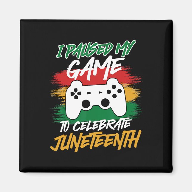 Kontroll Videospel Konsol Pausade Mitt Spel Juni Magnet (Framsidan)