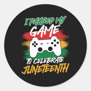 Kontroll Videospel Konsol Pausade Mitt Spel Juni Runt Klistermärke