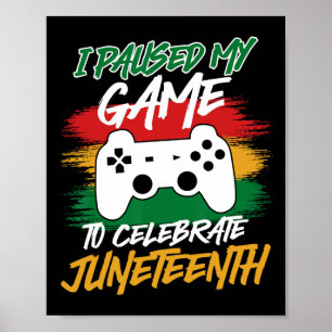 Kontroll Videospelskonsol Pausade Mitt Spel Juni Poster