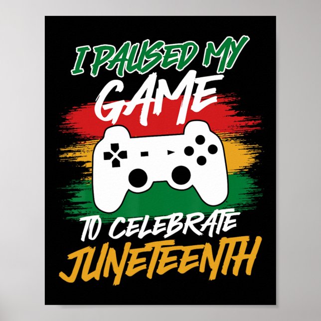 Kontroll Videospelskonsol Pausade Mitt Spel Juni Poster (Framsidan)
