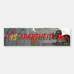 kontrollen pekar, det, är, Apartheid.org Bildekal