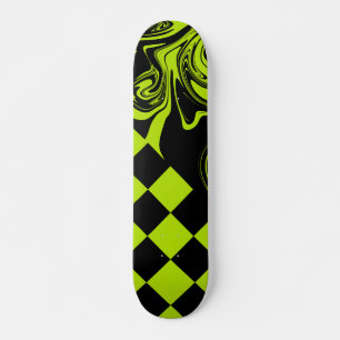 Kontroller och trål - grönt och svart kalk mini skateboard bräda 18,5 cm