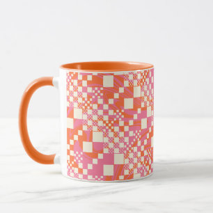 Kontroller - Rosa, Orange och grädde Mugg