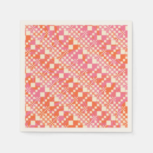 Kontroller - Rosa, Orange och grädde Pappersservett