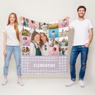 Kontrollera 16 fotomoderna, minimala lilac enkla e fleecefilt