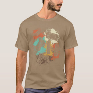 Kontrollera alla saker present för TV-spelskontrol T Shirt