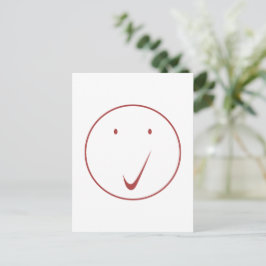 Kontrollera ansikte - Kryssa/Svart. Vykort