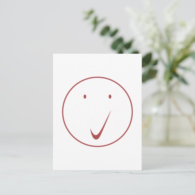 Kontrollera ansikte - Kryssa/Svart. Vykort (Stående Fram)