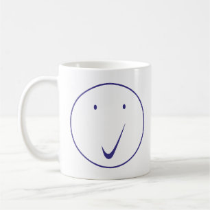 Kontrollera ansikte - Tick, Transp/Blue. Kaffemugg