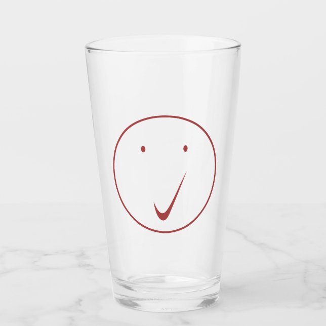 Kontrollera ansikte - Tick, Transp/Red. Glaskopp (Framsida)