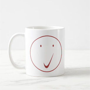 Kontrollera ansikte - Tick, Transp/Red. Kaffemugg