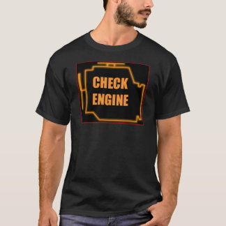 Kontrollera den ljusa motorn t shirt