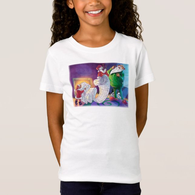 Kontrollera det två gånger tomte tee shirt (Framsida)