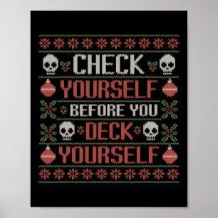 Kontrollera dig själv innan du Deck Your själv Jul Poster