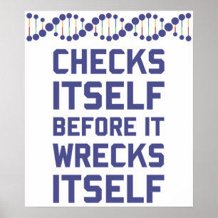 Kontrollera dig själv innan du förstör DNA-genetik Poster