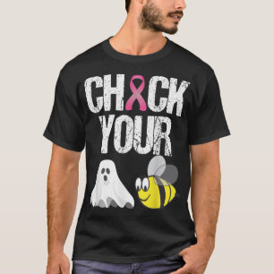 Kontrollera din boo Bees-nyck Breast Cancer Hallow T Shirt